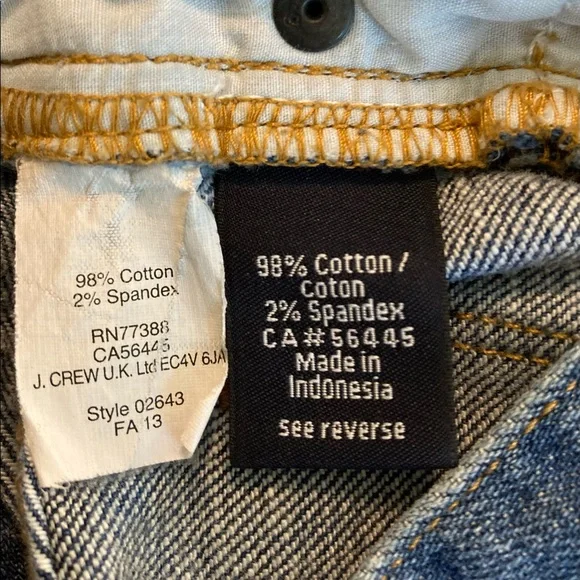 J. Crew Toothpick Medium Wash Stretch Jeans Size 27” Waist - Picture 5 of 11